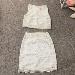 White Lily Pulitzer 2 piece set
